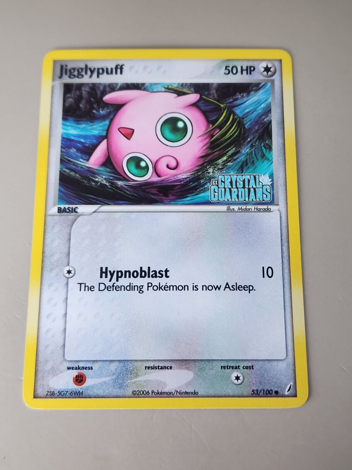 Pokemon TCG Card 2006 EX Crystal Guardians - Jigglypuff 53/100 Reverse Holo