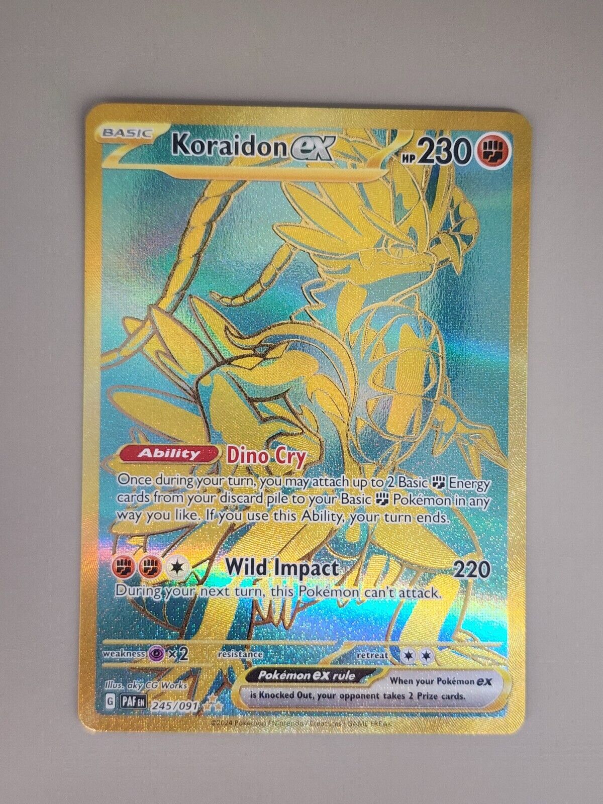 Pokémon TCG Koraidon ex Scarlet & Violet: Paldean Fates 245/091 Holo Hyper Rare