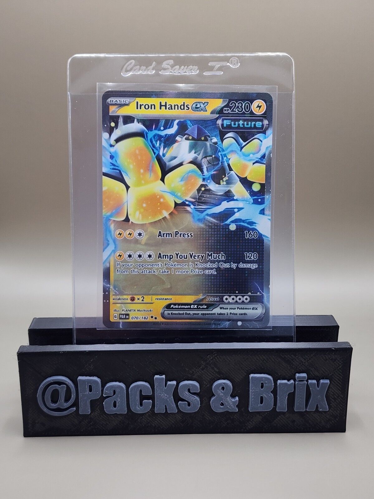 Pokémon TCG Iron Hands ex Paradox Rift 070/182 Holo Double Rare