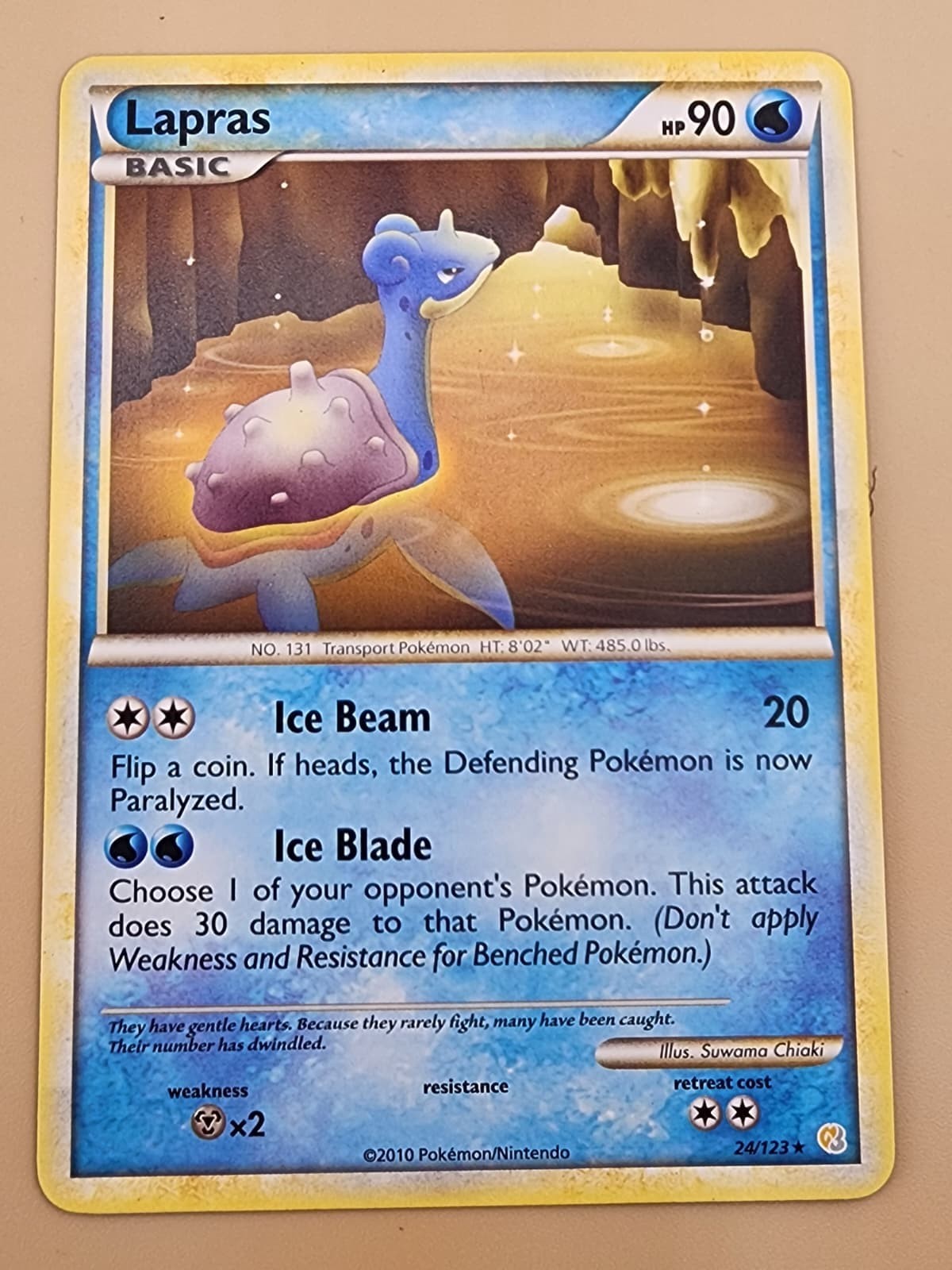 Lapras 24/123 Heartgold & Soulsilver Regular Lightly PLayed (LP)