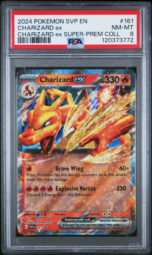 2024 POKEMON SVP EN-SV BLACK STAR PROMO 161 CHARIZARD EX PSA 8