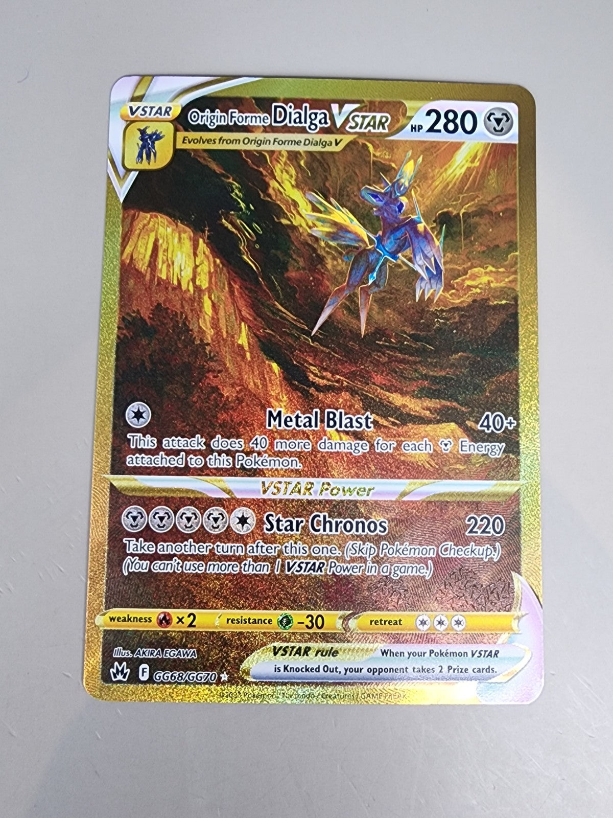 Origin Forme Dialga VSTAR GG68/GG70 Crown Zenith: Galarian Gallery Holo NM