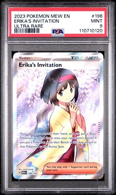 3 - Erika's Invitation 196/165 Sv: Scarlet & Violet 151 Holo Graded PSA 9