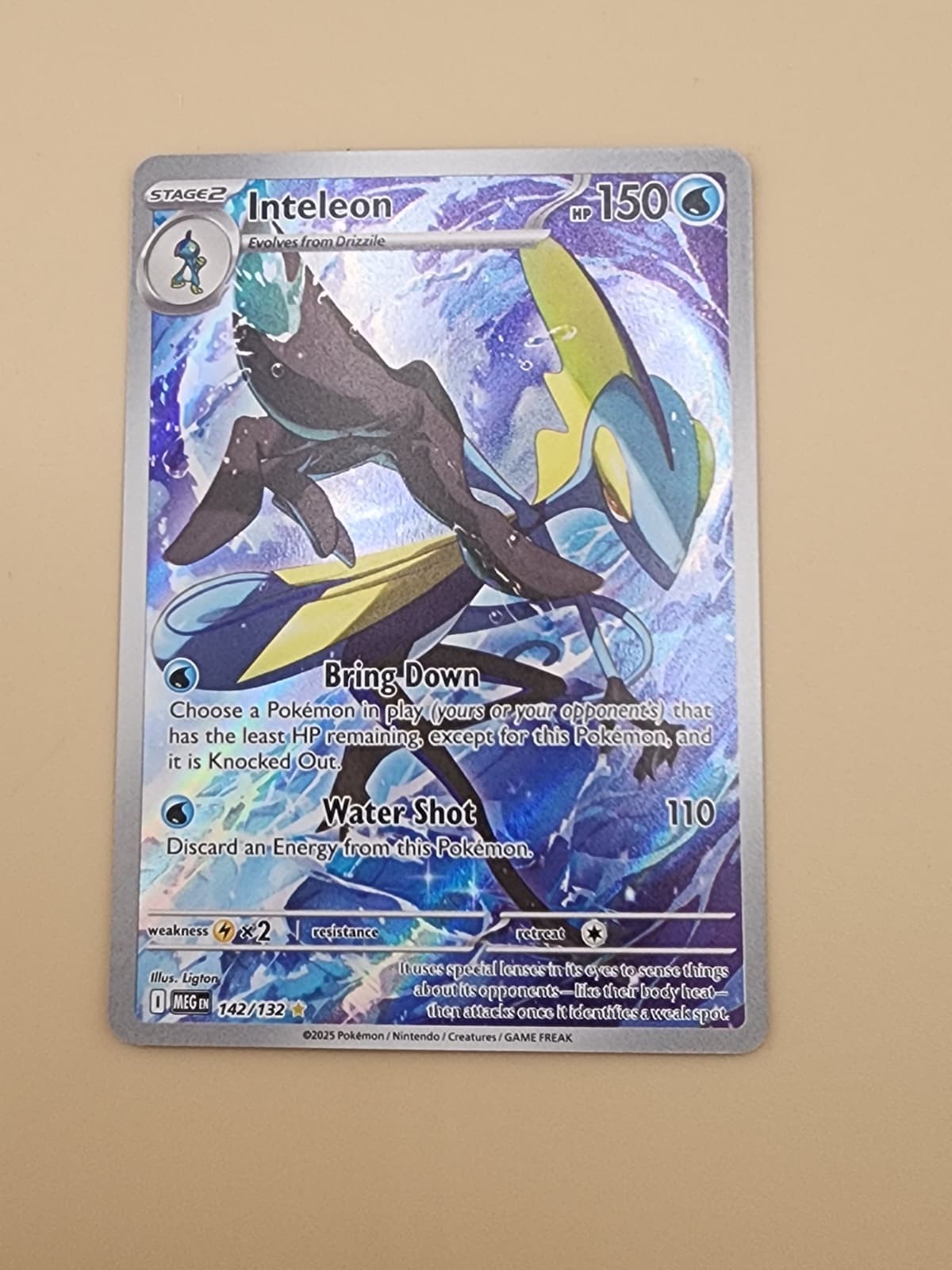 Inteleon 142/132 Me01: Mega Evolution Holo Near Mint (NM)