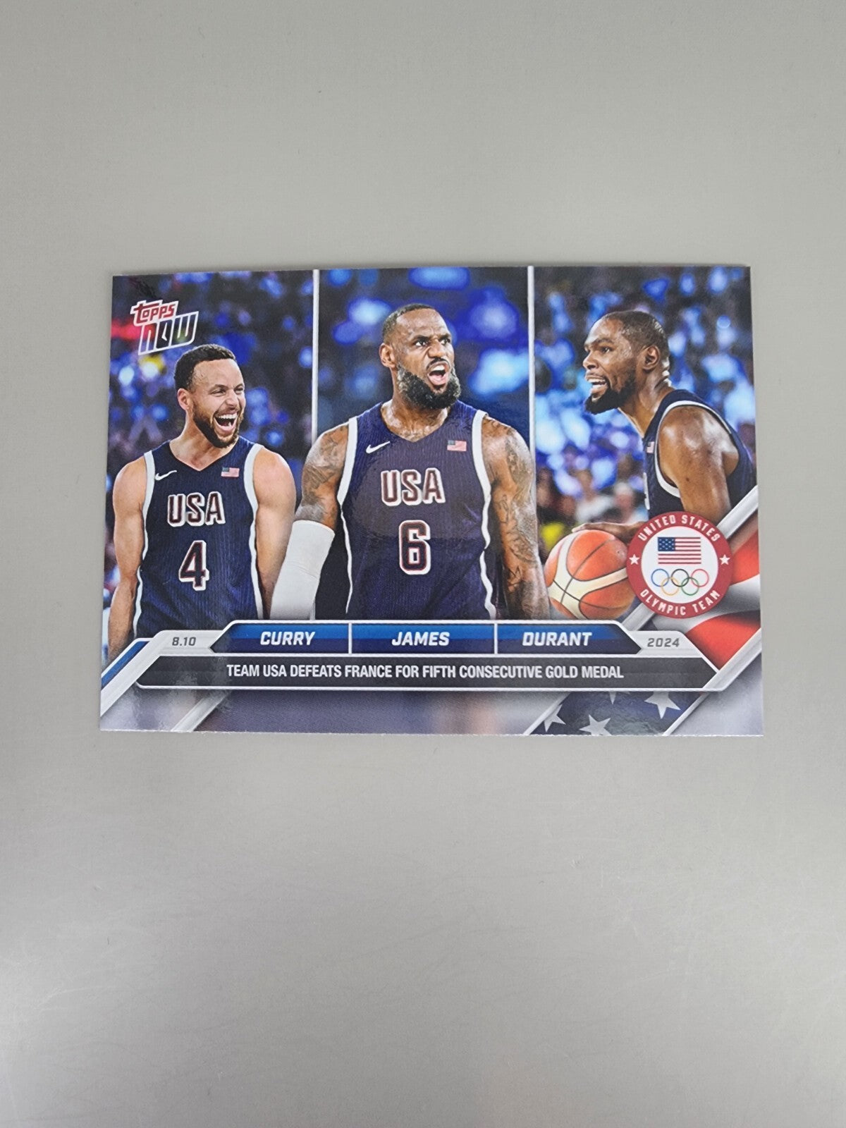 2024 TEAM USA Olympics - Steph Curry LeBron James Kevin Durant Topps NOW #26 