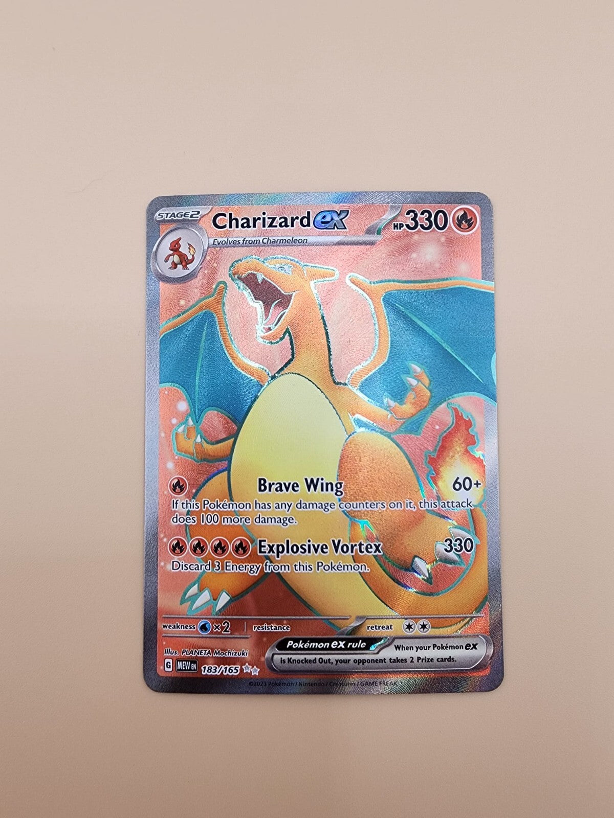 Charizard ex 183/165 Sv: Scarlet & Violet 151 Holo  Near Mint (NM)