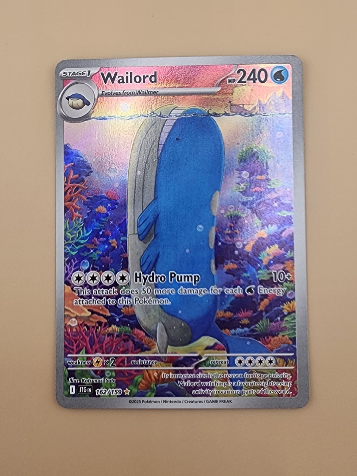Wailord 162/159 Sv09: Journey Together Holob Near Mint (NM)