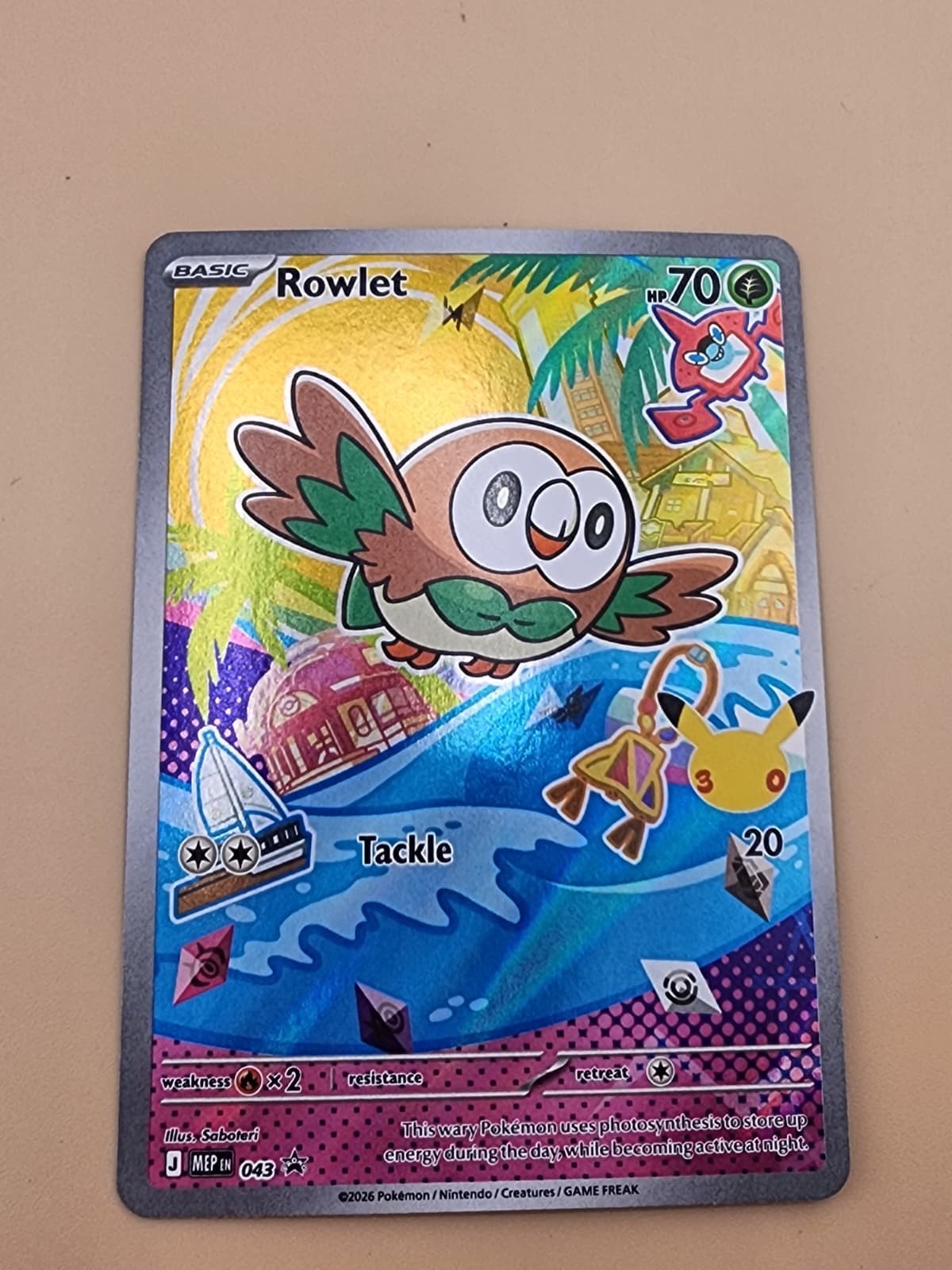 Rowlet 043 Me: Mega Evolution Promo Holo Near Mint (NM)