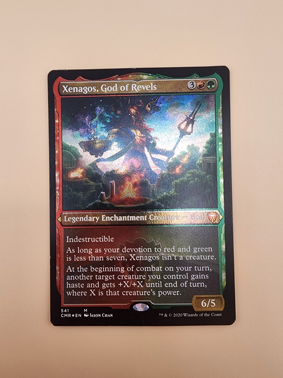 Xenagos, God of Revels - Foil Etched LP English Commander Legends MTG 541