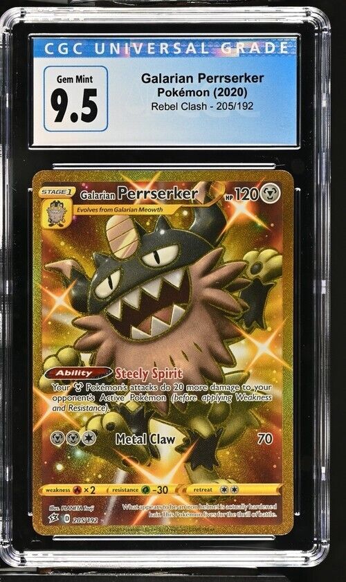 Galarian Perrserker 205/192 Cgc 9.5 Graded Rebel Clash