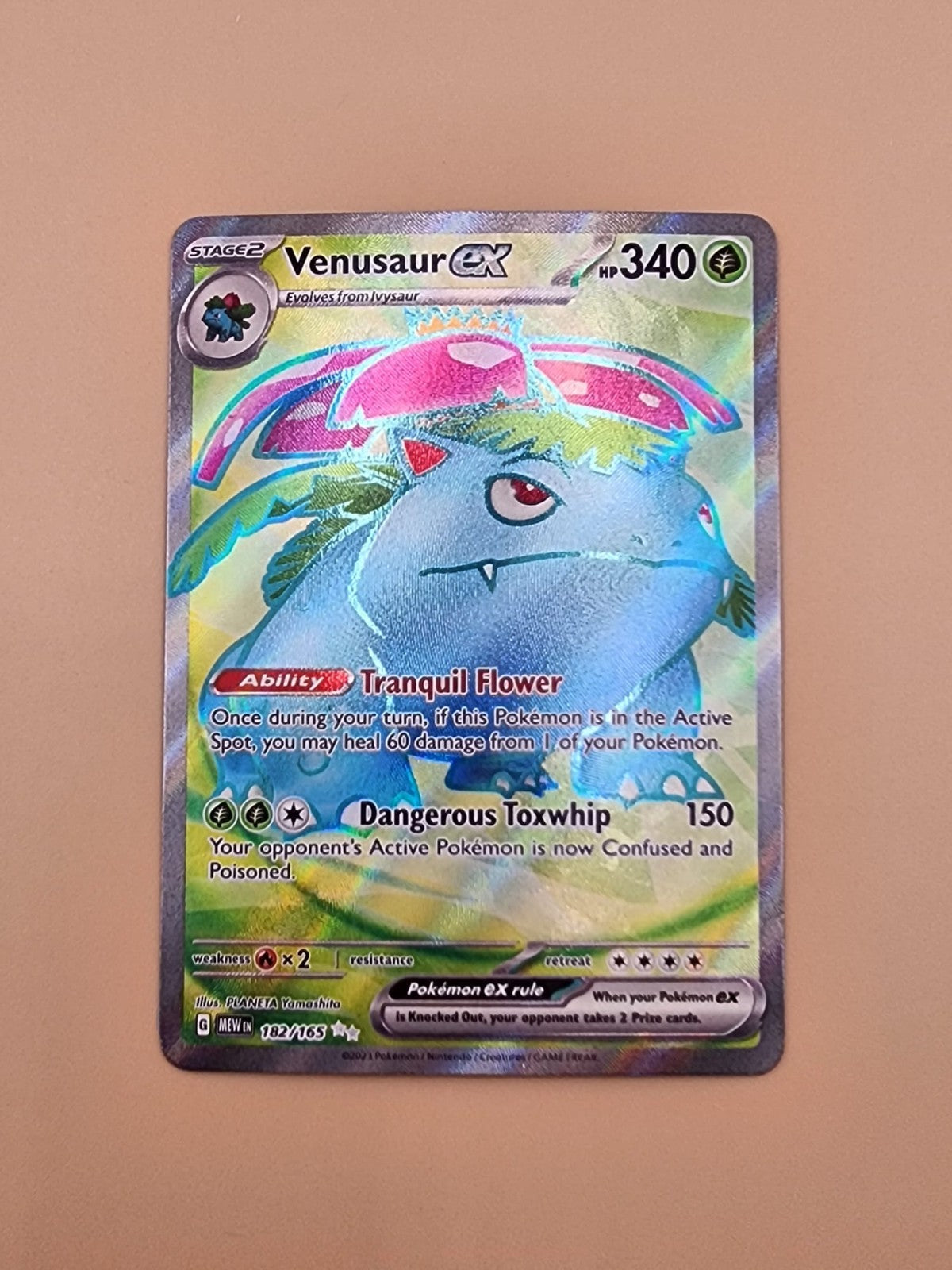 Venusaur ex 182/165 Sv: Scarlet & Violet 151 Holo Near Mint (NM)