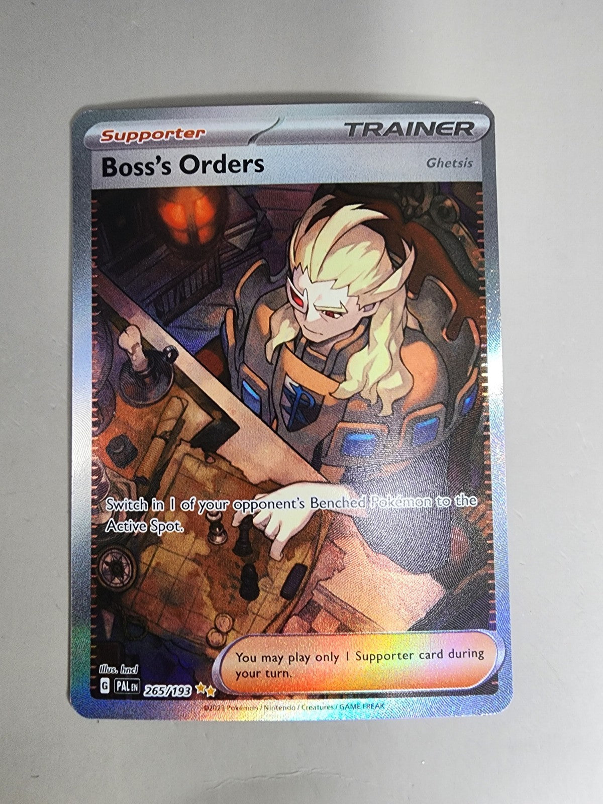 Boss's Orders 265/193 Paldea Evolved Holo