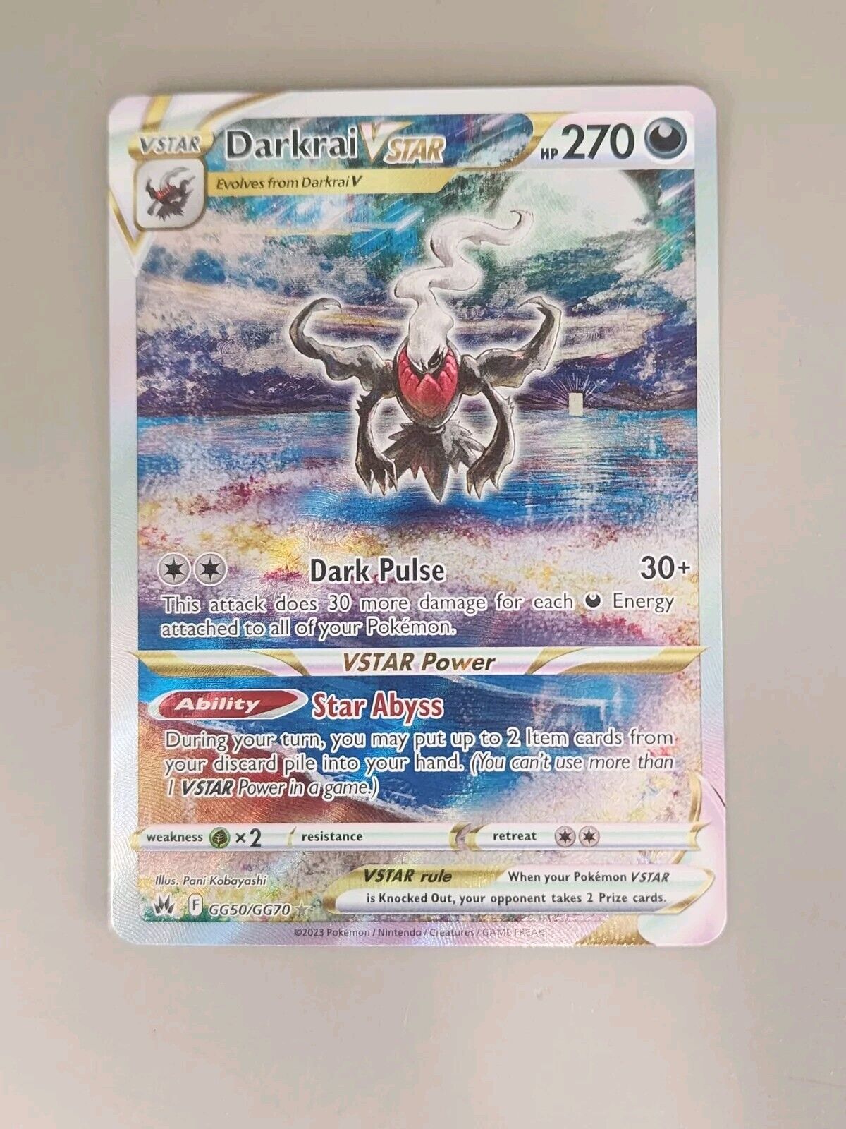 Darkrai VSTAR GG50/GG70 Crown Zenith: Galarian Gallery Holo