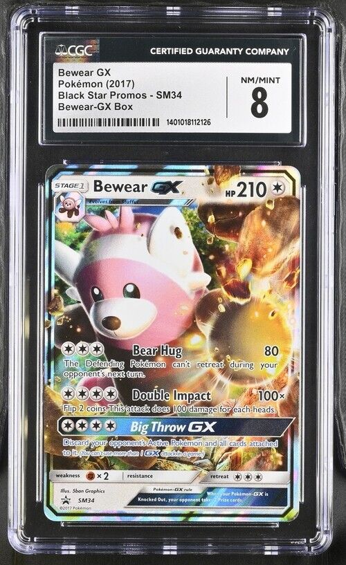 Pokemon (2017) Black Star Promos Bewear GX Near Mint Cgc 8