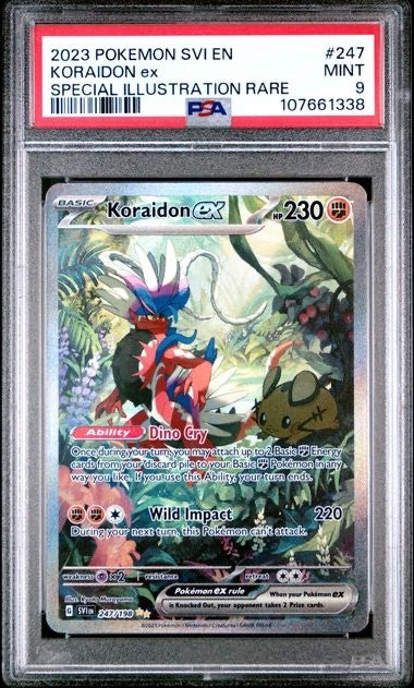 KORAIDON EX PSA 9 MINT 2023 #247 SPECIAL ILLUSTRATION RARE SVI EN