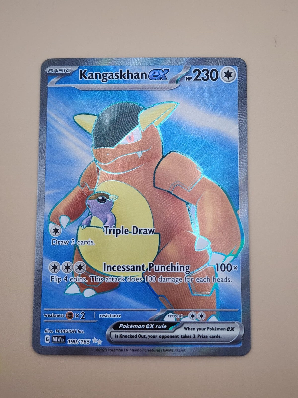 Kangaskhan ex 190/165 Sv: Scarlet & Violet 151 Holo NM (Near Mint)