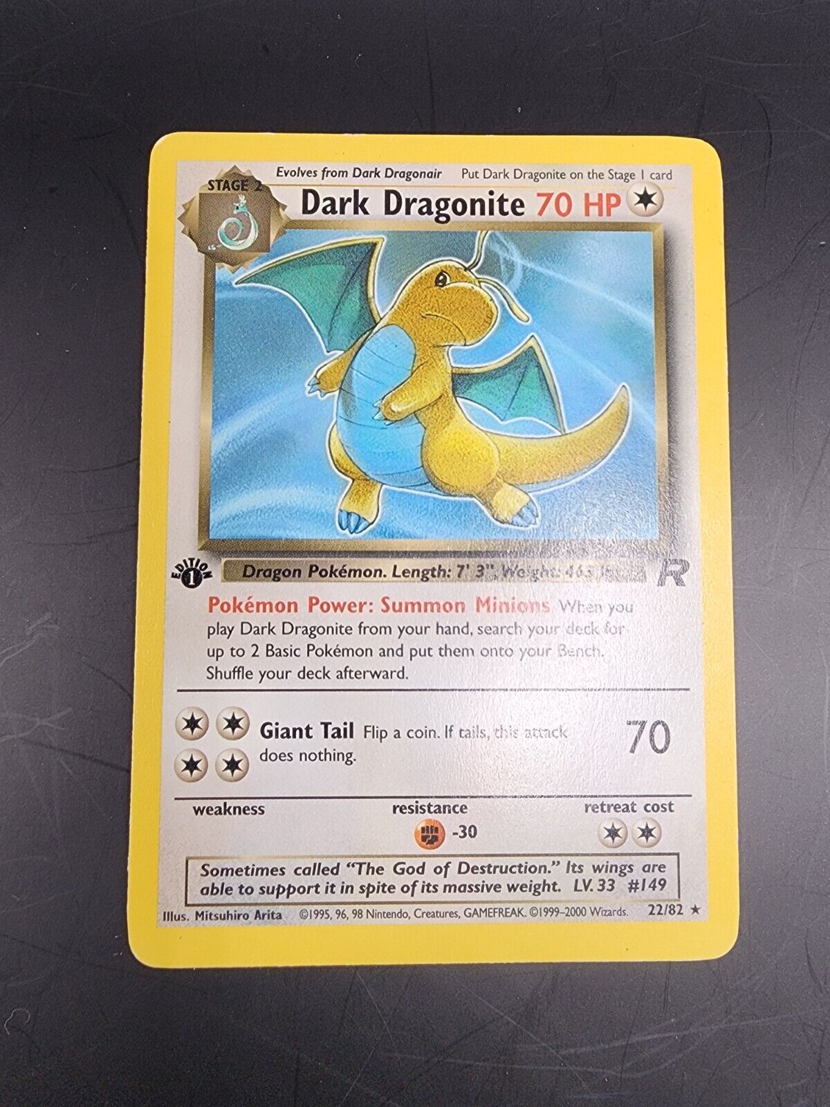 Pokemon TCG #22/82 Dark Dragonite (22) Mp