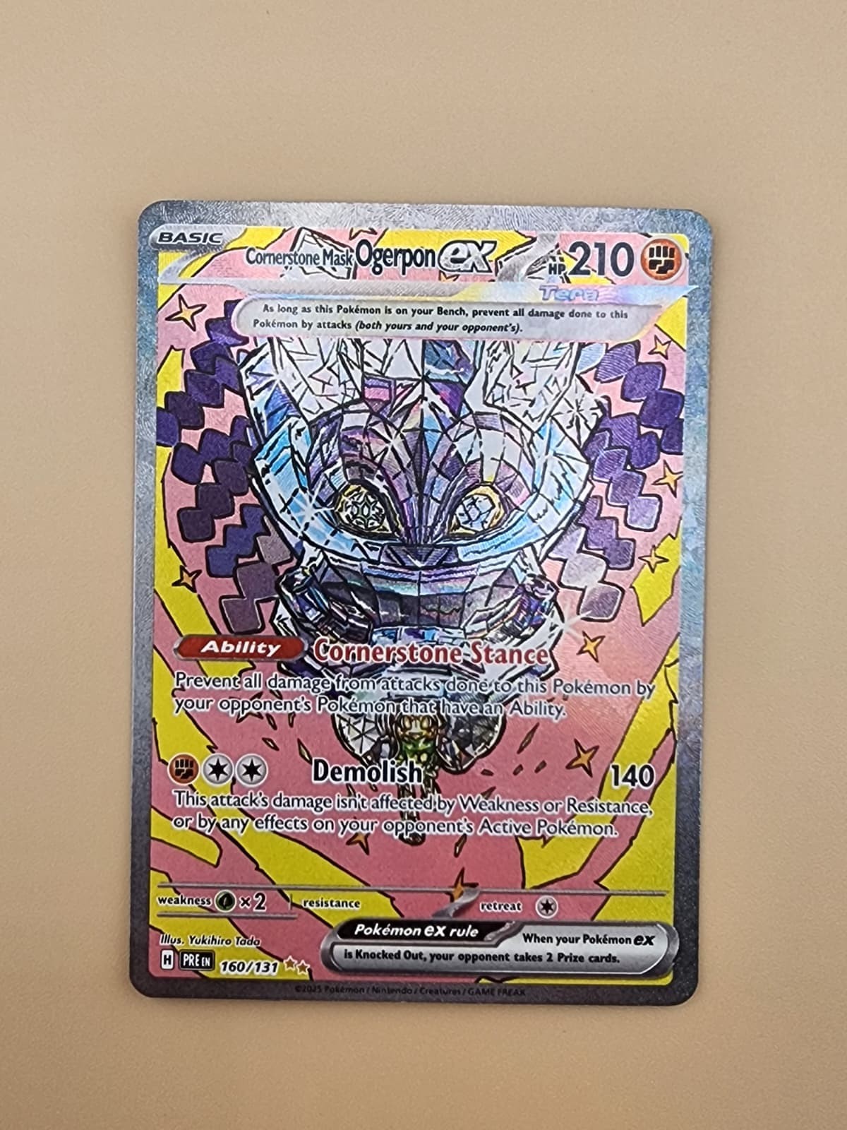 Cornerstone Mask Ogerpon ex 160/131 Sv: Prismatic Evolutions Holo Near Mint NM