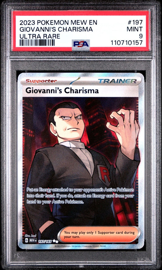 Giovanni's Charisma 197/165 Sv: Scarlet & Violet 151 Holo PSA 9