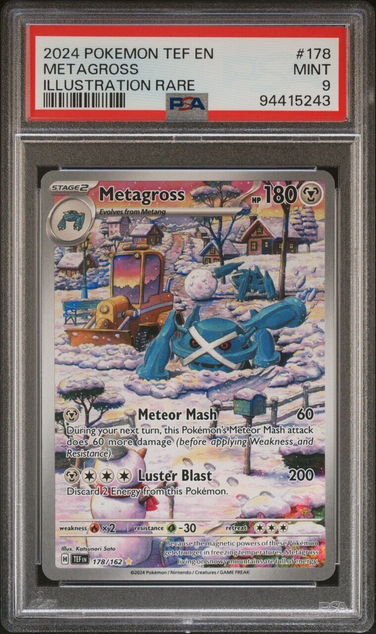 Metagross #178 PSA 9 Mint Illustration Rare Pokémon Temporal Forces