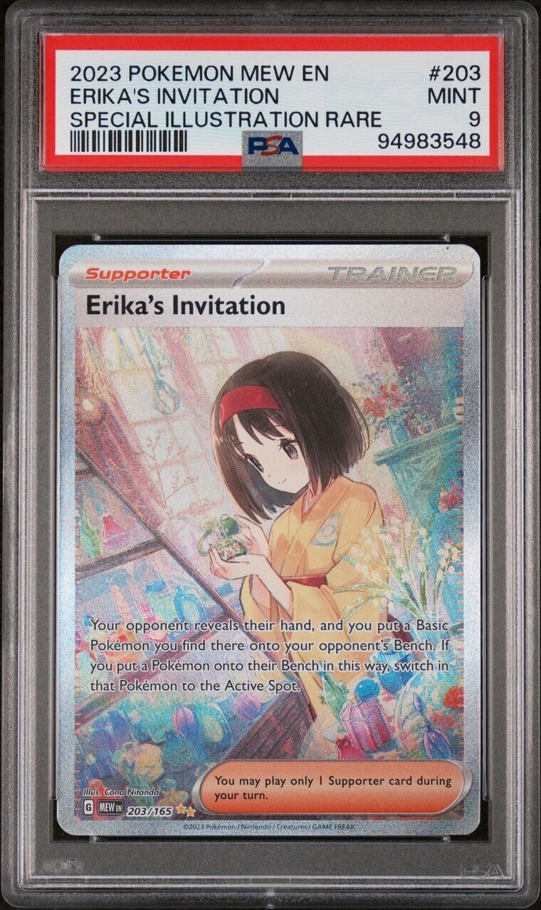 Erika's Invitation 203/165 PSA 9 - Scarlet & Violet 151 - Pokémon TCG