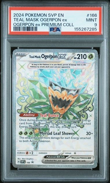 Teal Mask Ogerpon ex 166 Sv: Scarlet & Violet Promo Cards Holo PSA 9