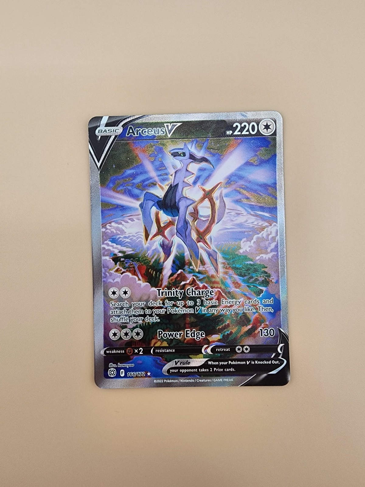 Arceus V  166 Swsh09: Brilliant Stars Holo Lightly Played (Dented)