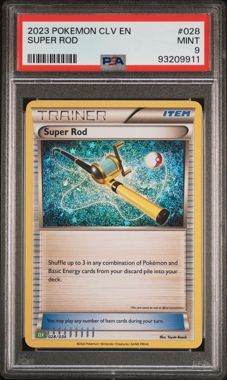 Pokemon Super Rod CLV 028 EN Holo TCG Classic Collection 2023 PSA 9