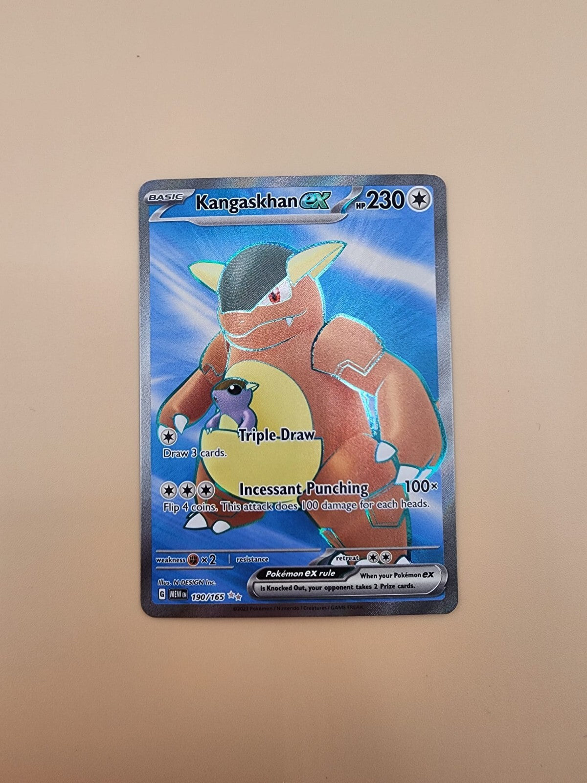 Kangaskhan ex 190/165 Sv: Scarlet & Violet 151 Holo Near Mint (NM)