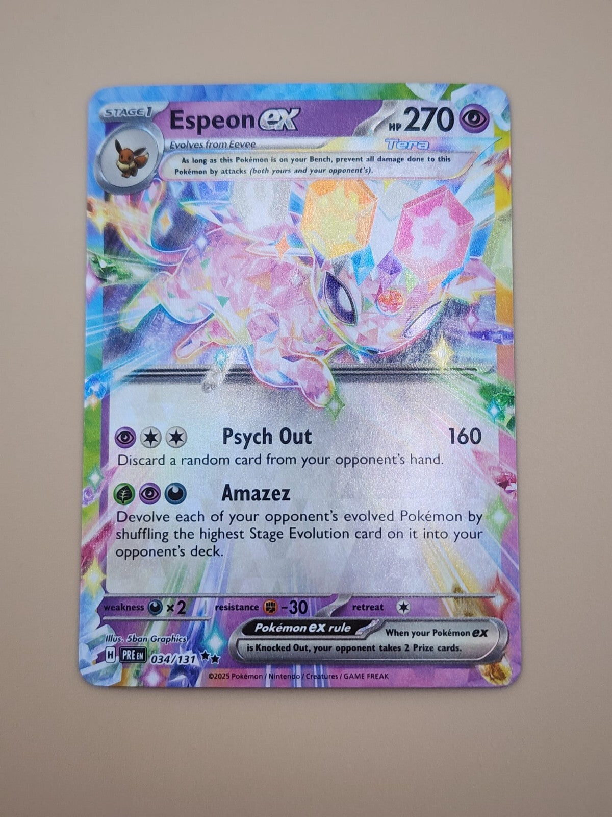 Espeon ex 034/131 Prismatic Evolutions Holo