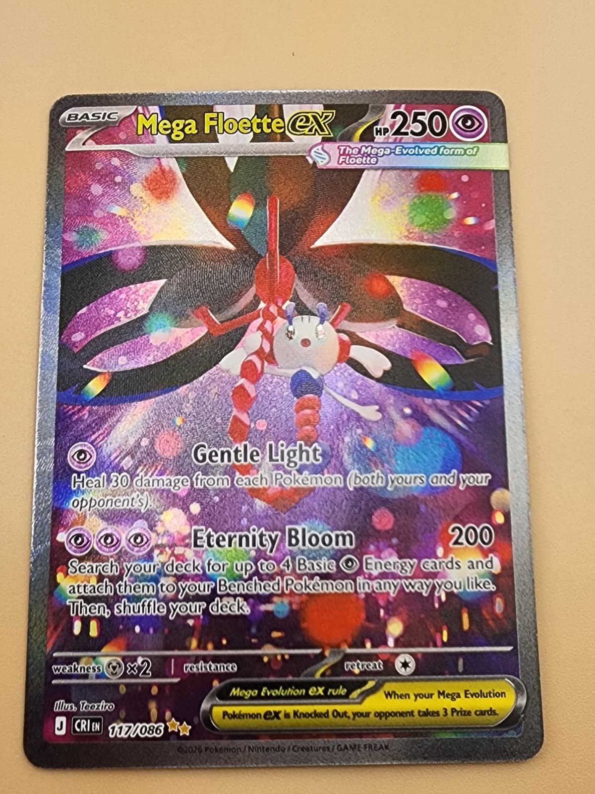 Mega Floette ex 117/086 Me04: Chaos Rising Holo Near Mint NM
