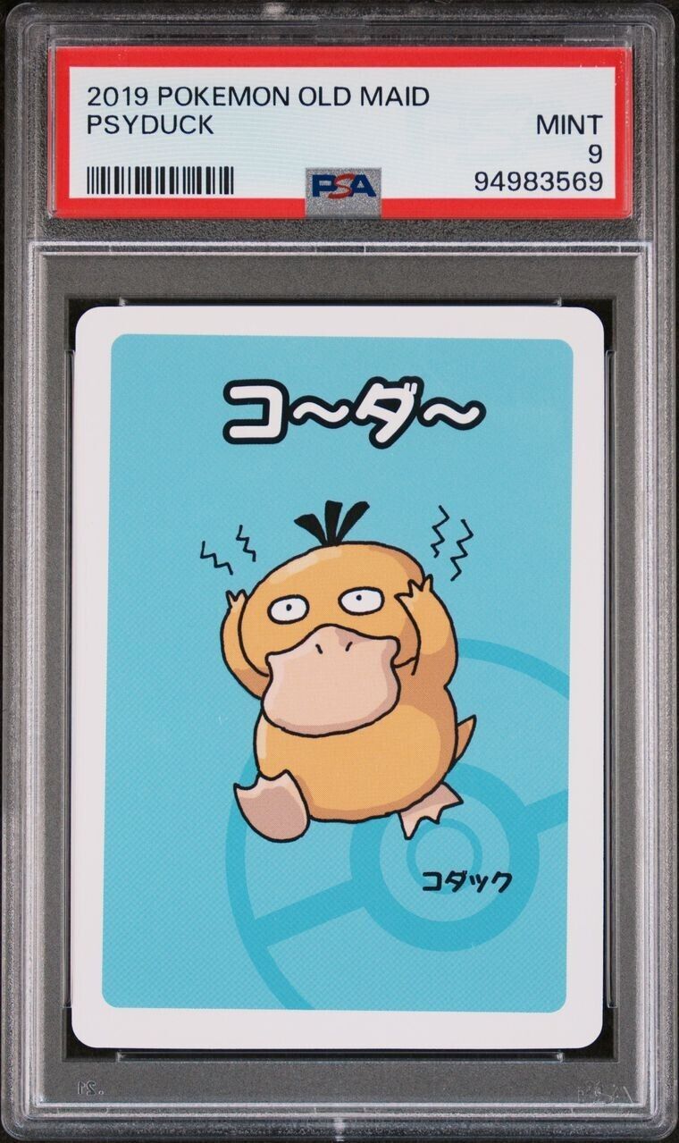 PSA 9 Japanese Psyduck Babanuki Old Maid Card Pokémon Center TCG 2019