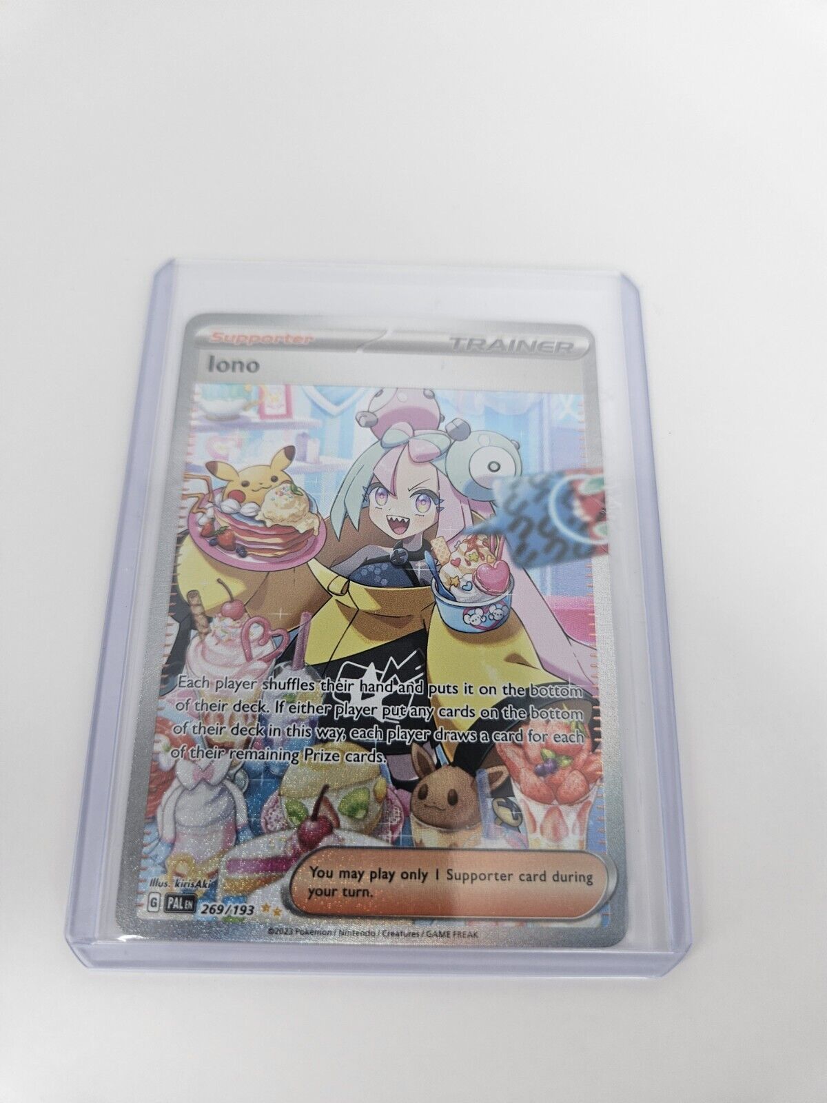 Iono 269/193 Pokémon TCG S&V Paldea Evolved Holo SIR - PACK FRESH! NM