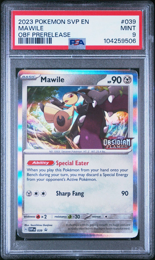 Mawile - 039 (Prerelease) 039 Sv: Scarlet & Violet Promo Cards Holo PSA 9