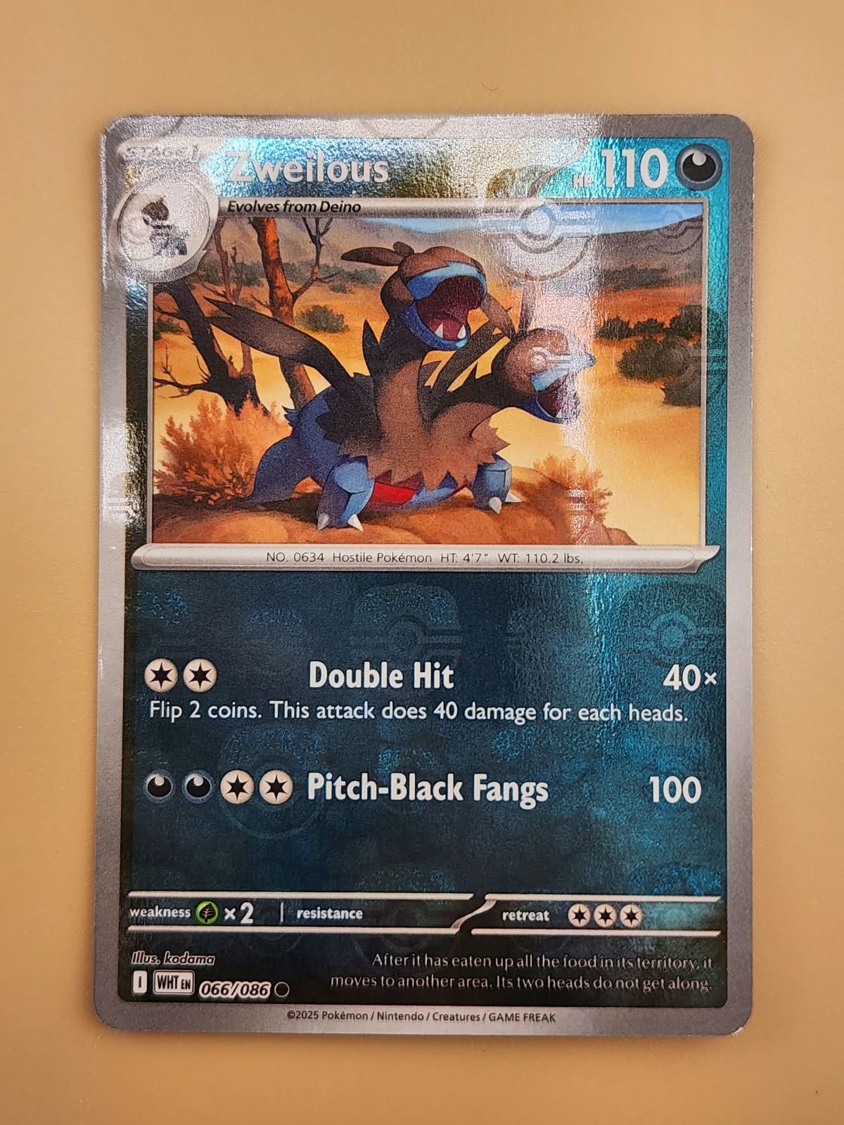 Zweilous 066/086 Sv: (Master Ball Holo) Near Mint NM