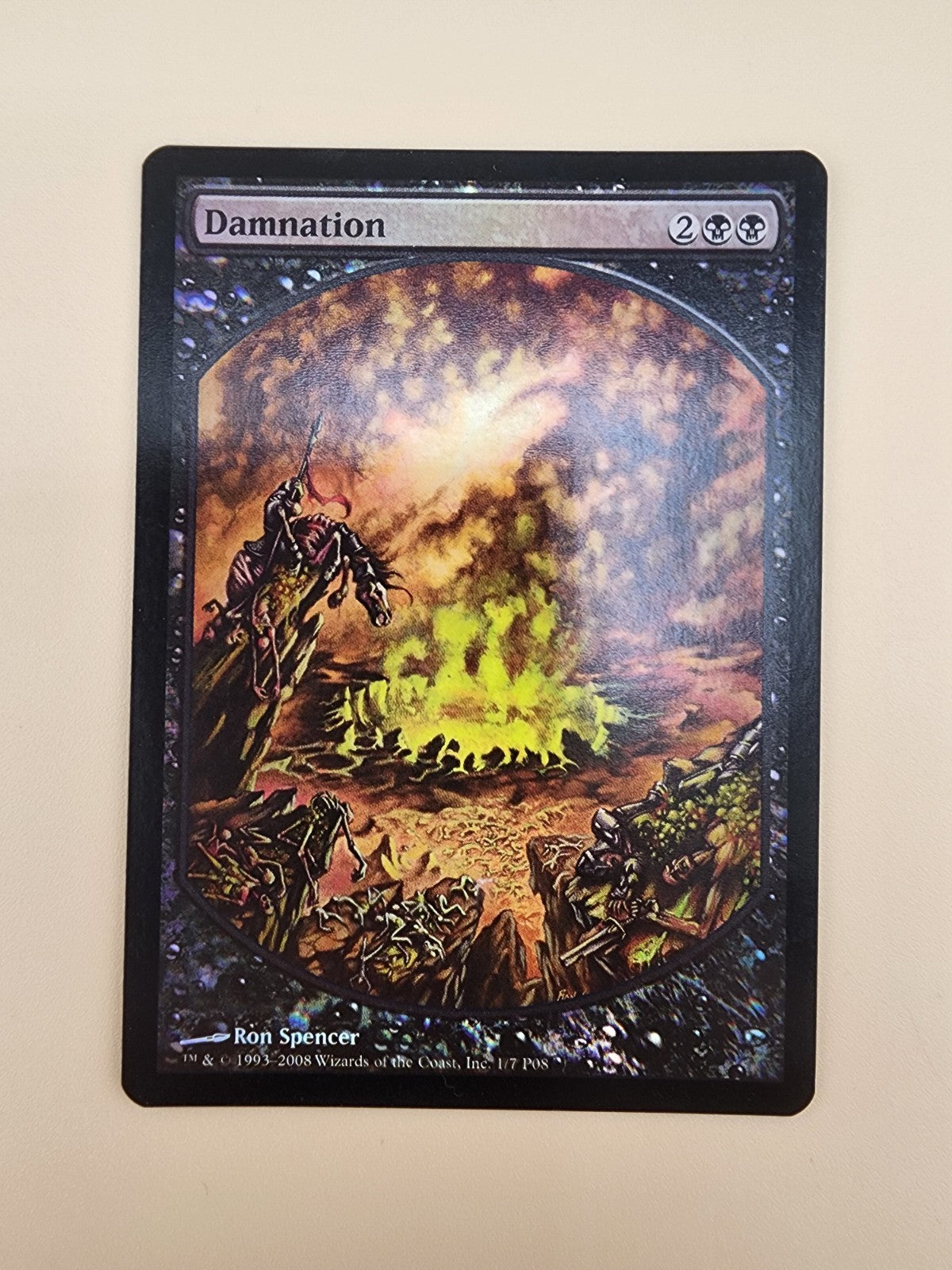 MTG Magic the Gathering Damnation (1/7) Magic Player Rewards 2008 LP FOIL