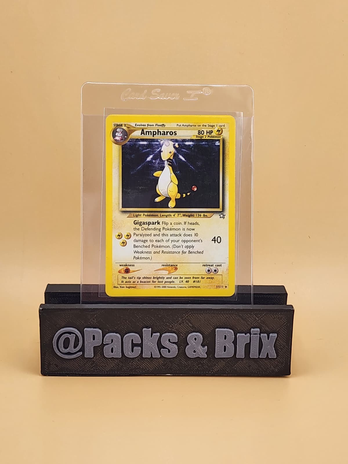 Ampharos 1/111 Neo Genesis Holo Near Mint NM