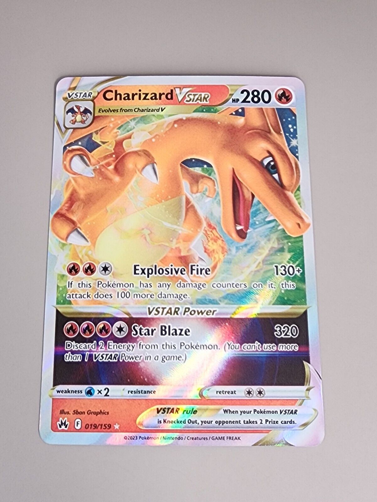 Charizard VSTAR 019/159 Crown Zenith Holo