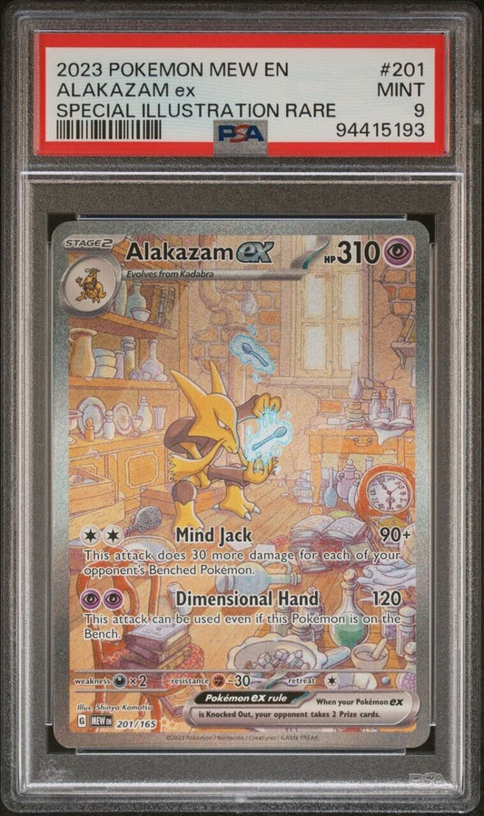 PSA 9 Pokémon TCG Alakazam ex Scarlet & Violet-151 201/165 MINT