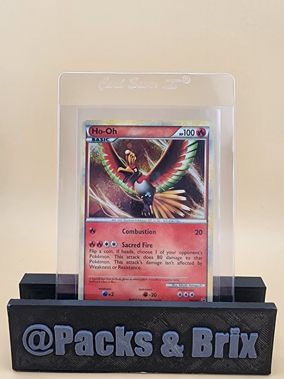 Pokemon Ho-Oh Card HGSS01 Holo Black Star Promo TCG Heavily Played HP