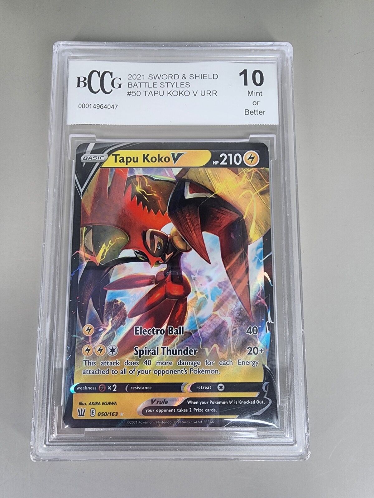 Pokémon TCG Tapu Koko V Sword & Shield - Battle Styles 050/163 BCCG 10