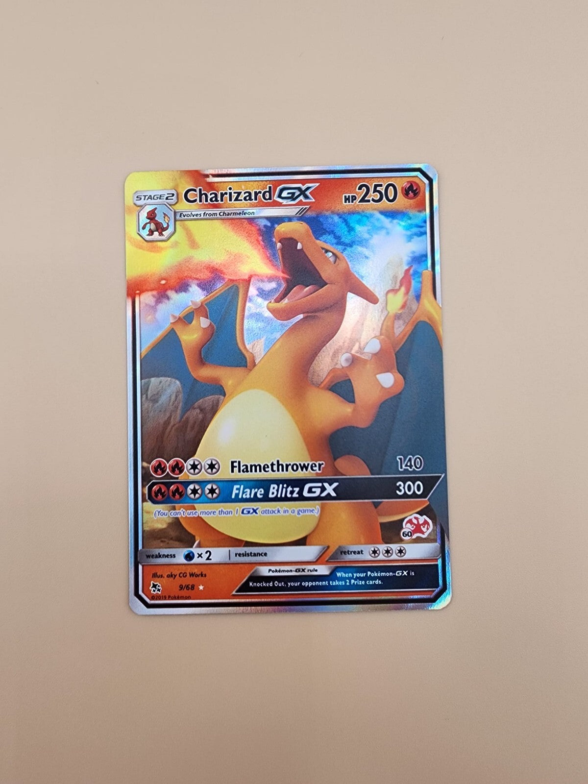 Charizard GX 9/68 Hidden Fates Holo Near Mint (NM)
