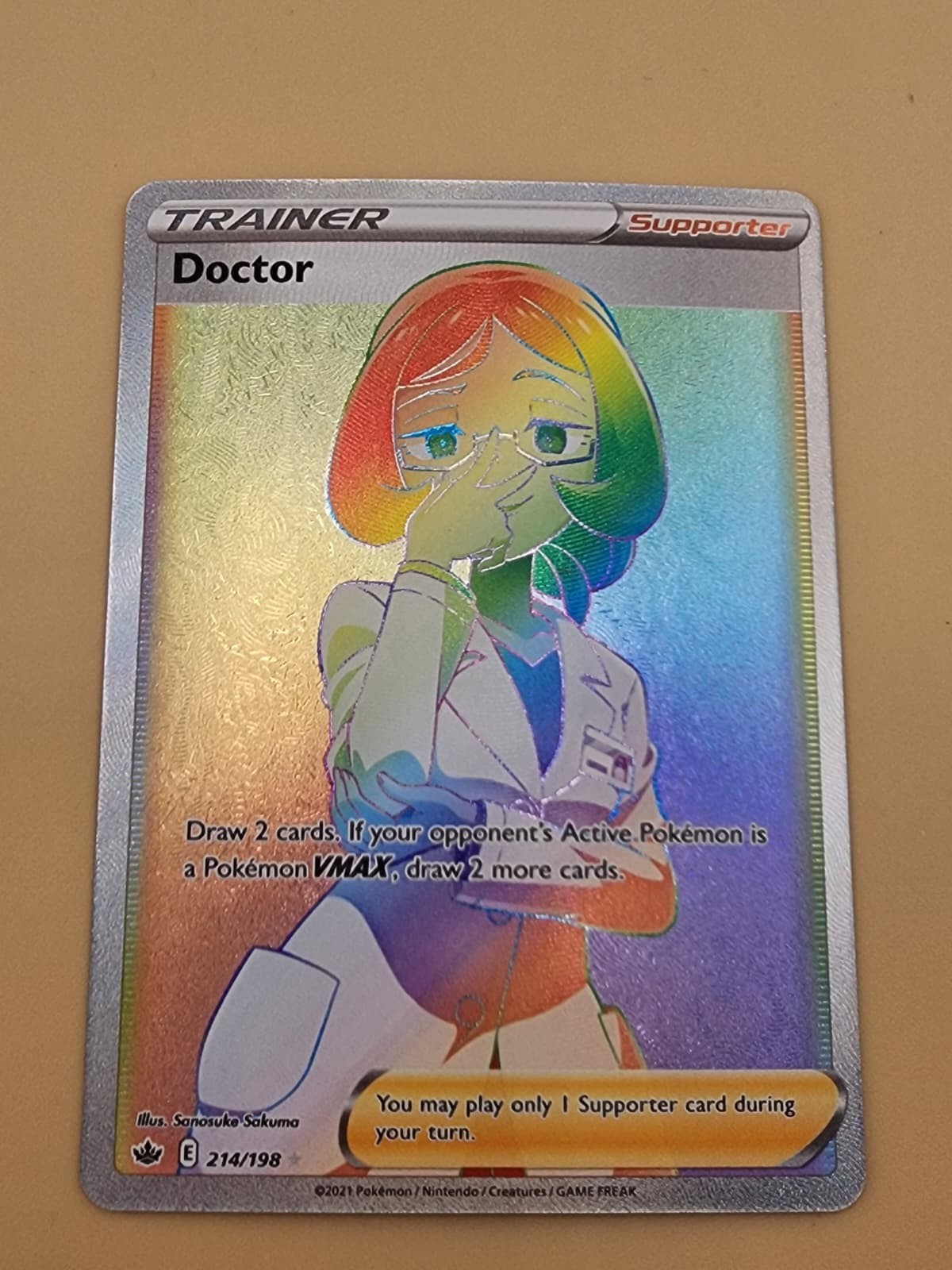 Doctor (Secret) 214/198 Swsh06: - Chilling Reign Holo Near Mint (NM)