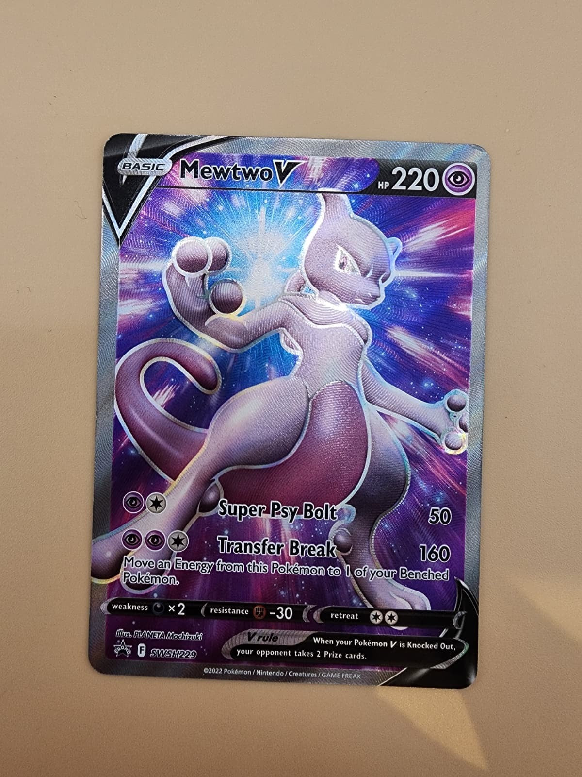 Mewtwo V SWSH229 SWSH: Sword & Shield Promo Cards Holo Near Mint (NM)