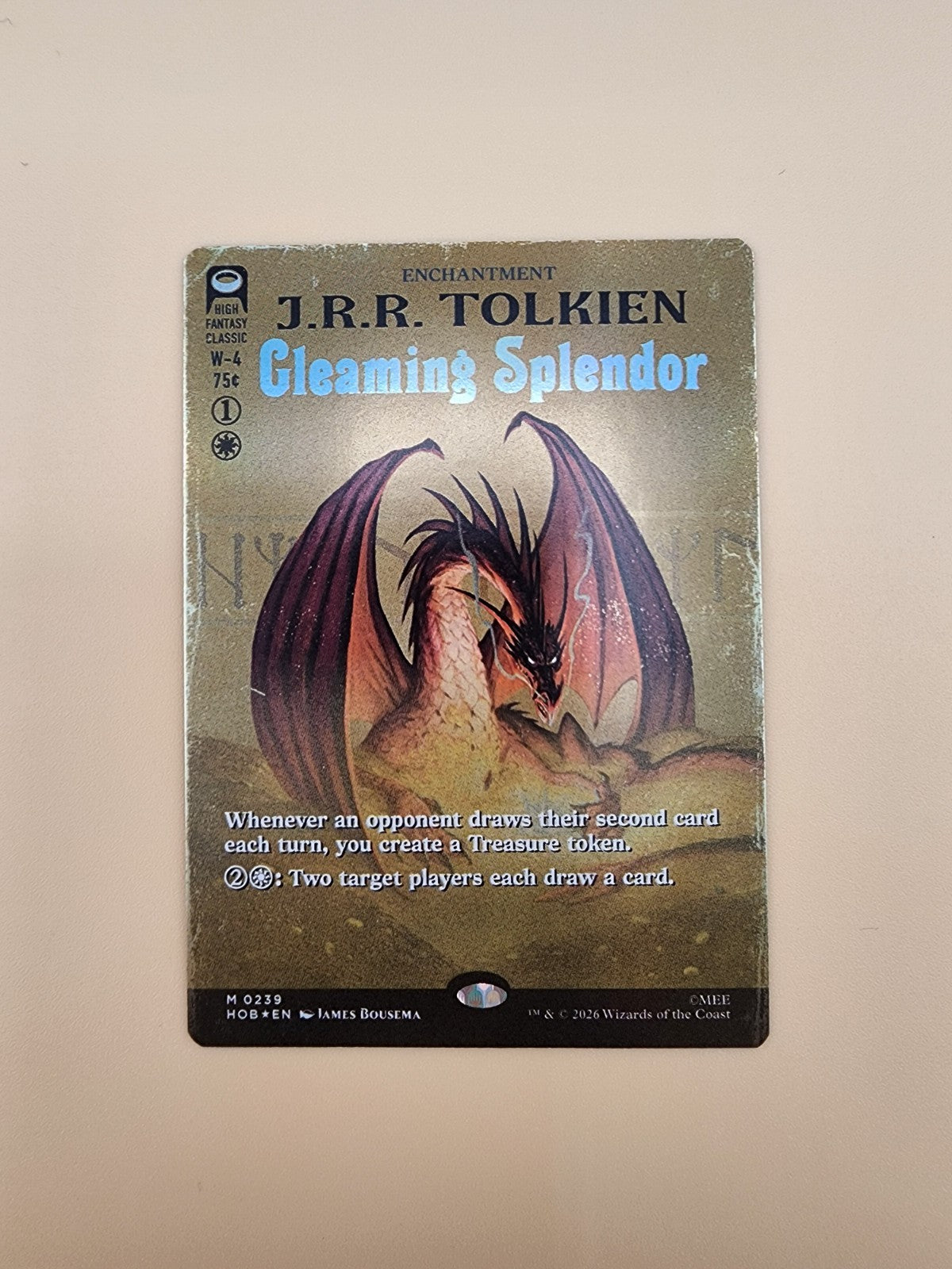 HOB 0239 - Gleaming Splendor - Book Cover - Foil - The Hobbit MTG