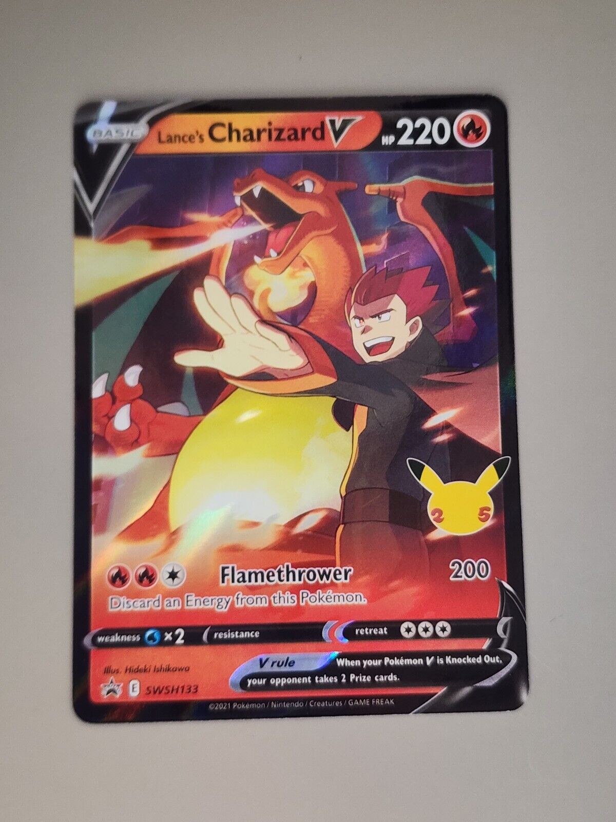 Pokémon TCG Lance's Charizard V Sword & Shield SWSH133 Holo Promo Promo