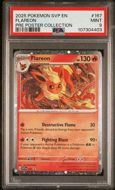 Flareon - 167 (Cosmos Holo) 167 Sv: Scarlet & Violet Promo Cards Holo PSA 9