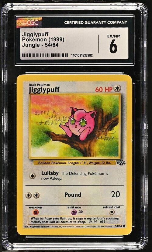 Jigglypuff Pokémon (1999) Jungle 54/64 CGC 6