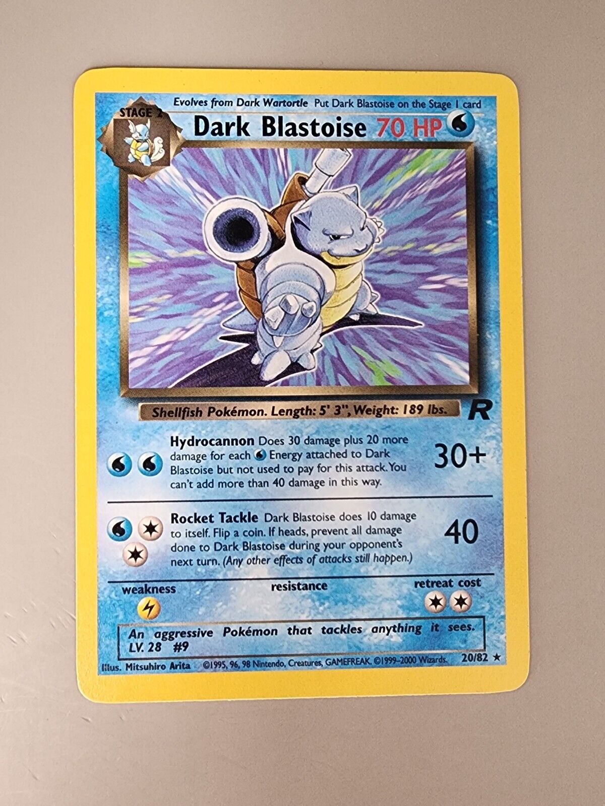 Dark Blastoise 20/82 Team Rocket Regular Ublimited LP