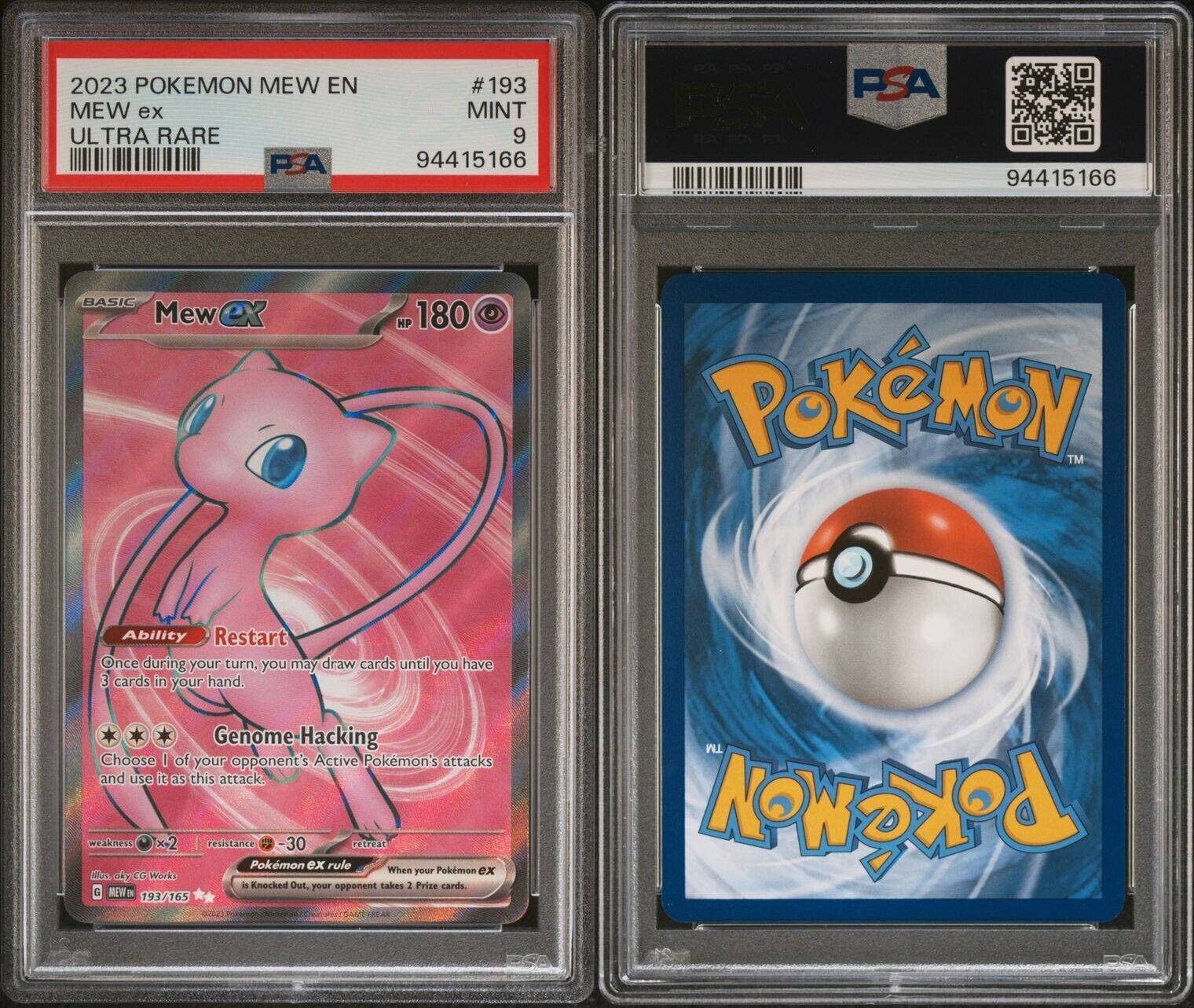 2023 POKEMON MEW EN-151 193 MEW EX ULTRA RARE PSA: MINT 9